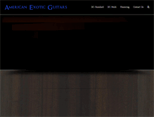 Tablet Screenshot of americanexoticguitars.com